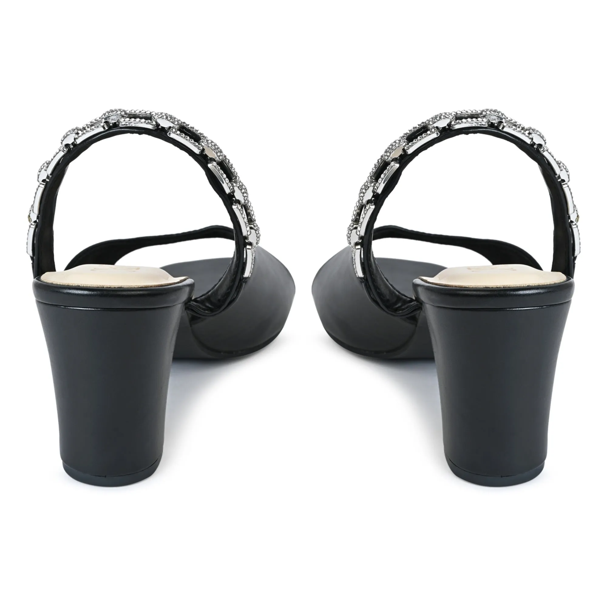 Chained in Diamond Black Heel