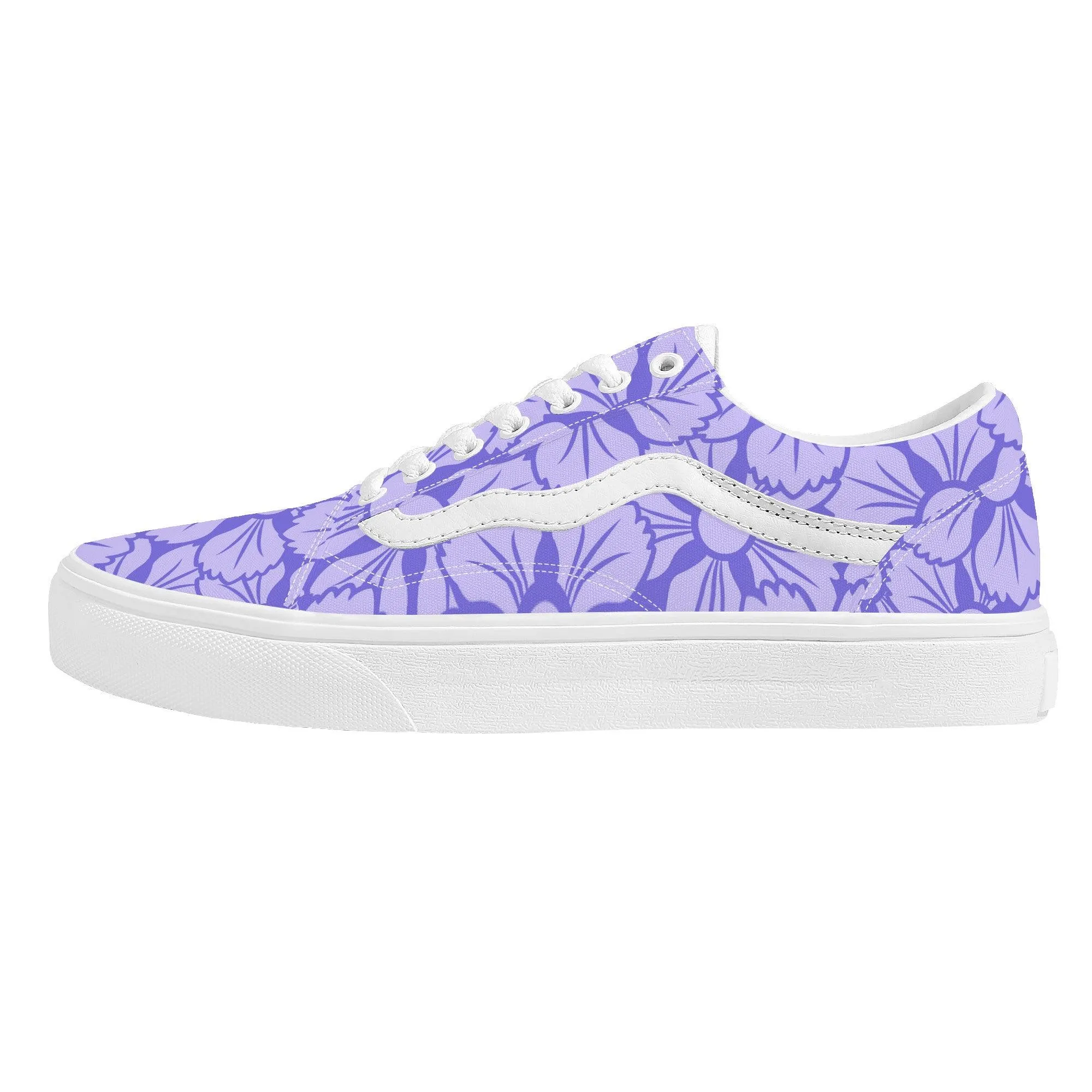 Purple Low Top Flat Sneaker
